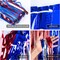 4th of July Decorations,Red White and Blue 3 Pack Tinsel Foil Fringe Curtains